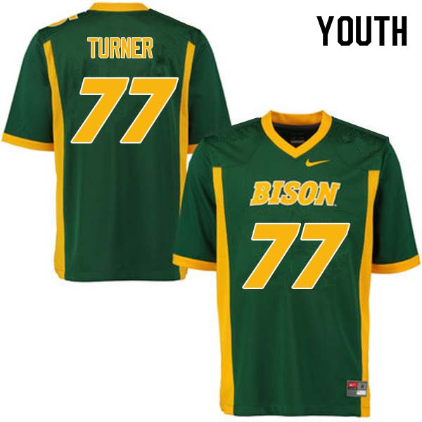 Youth #77 Billy Turner North Dakota State Bison College Football Jerseys Sale-Green